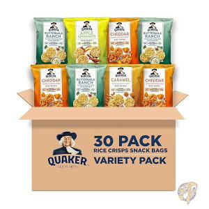 【1000円/555円クーポン配信中】クエーカーQuaker ライスクリスプ お菓子 スイート&セイボリー バラエティミックス 30枚セット