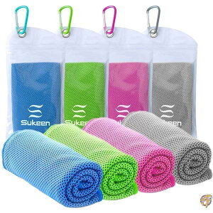 [4 Pack] Cooling Towel (40"x12"), Ice Towel, Soft Breathable Chilly 