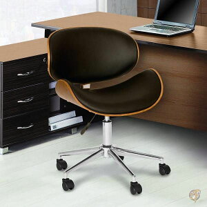 y|Cg2{_tf[zArmen Living Daphne Office Chair in Black Faux Leather and Chrome Finish 141msAn 