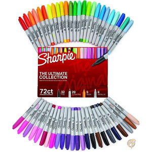 Sharpie シャーピー 公式 油性 ペン アート イラスト 油性コミック 描画 スケッチ マンガ デコレーション 落書き アルティメイトパック 72本セット 1983254