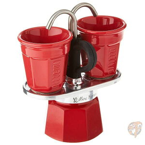 �r�A���b�e�B �~�j�G�N�X�v���X Bialetti Mini Express �V���b�g�O���X2�Z�b�g ���b�h �A���~ ��������