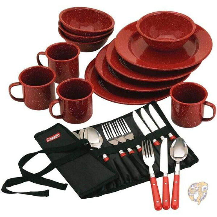 楽天市場】Coleman コールマン エナメル食器セット 24ピース キャンプ 