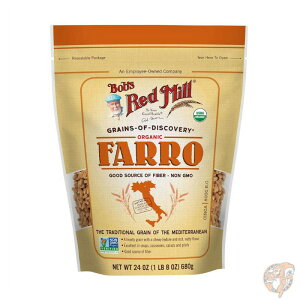�{�u�Y���b�h�~�� Bobs Red Mill �O���C�� �t�@�b�� Grain Farro 680g�i24oz�j×4�� ��������