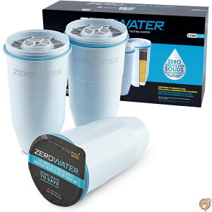 (3-Pack) - ZeroWater Replacement Filters 3-Pack BPA-Free Water for Pitchers and Dispensers NSF Certified to Reduce Lead Other Heavy Metals