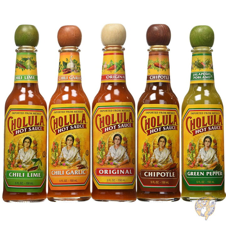最大1500円クーポン チョルーラ Cholula ホットソース バラエティパック 5種類のフレーバー 141g 5 個パック パームスアメリカ