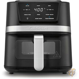 エアフライヤーオーブン 4.35L バスケット ブラックとステンレススチール エアフライヤー 3 つのプリセット付き食器洗い機対応パーツ ロースト ベイク エアフライ CUISINART クイジナート