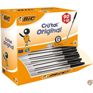Bic �{�[���y�� �܂Ƃߔ��� ��� Bic Cristal Ball Pen Clear Barrel 1.0mm Tip 0.4mm Line Black