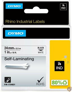 y300~N[|zMzDymo Rhino Pro 24mm Self - Laminating - Vinyl White/ White [sAi]