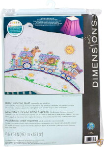 Baby Hugs Baby Express Quilt Stamped Cross Stitch Kit-43"X34" (sAi) 