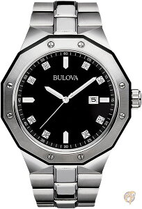 Bulova Men's 98D103 Marine Star Diamond Accented Stainless Steel Bracelet Watch�y���s�A���i�z ��������
