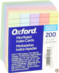 �y300�~�N�[�|���z�M���zRuled Mini Index Cards, 3 x 2 1/2, Assorted, 200/Pack (���s�A���i)