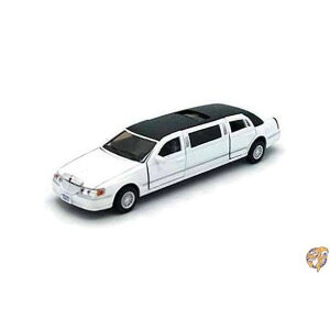 �y�N�[�|���z�M���z[Kinsmart]Kinsmart 1/38 Scale Diecast 1999 Lincoln Town Car Stretch Limousine in Color White KM07001-WH [���s�A���i]