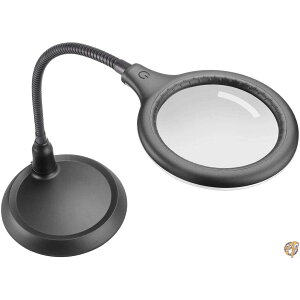 【1000円/555円クーポン配信中】Nomiou 拡大鏡ランプ 5倍拡大鏡LEDライトと柔軟なネック 拡大鏡ランプ USB電源 読書/趣味/仕事/作業/作業/作業/作業台に最適 送料無料