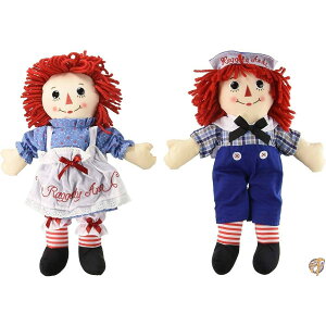 Bundle of 2 Aurora Dolls - Large 16'' Classic Raggedy Ann and Andy by AURORA