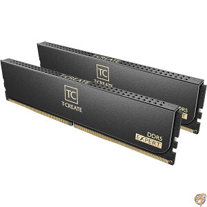 TEAMGROUP T-Create GLXp[g I[o[NbN 10L DDR5 32GB Lbg (2 x 16GB) 7200MHz (PC5-57600) CL34 A-DIE fXNgbvW[ RAM ubN - CTCED532G7200HC34ADC01