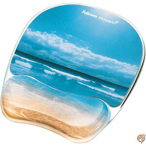 Gel Mouse Pad w/Wrist Rest, Photo, 9 1/4" x 7 1/3", Sandy Beach (sAi) 