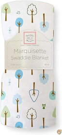 【並行輸入品】SwaddleDesigns マーキゼットおくるみブランケット SD-118TB 約117cm四方 トゥルーブルー コットン100%