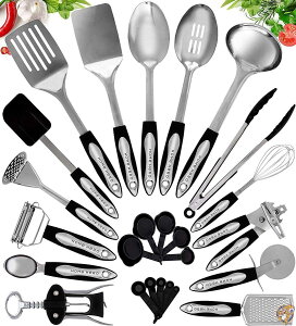 �X�e�����X�X�`�[���L�b�`���䏊�p�i�����p�i�䏊�p��Z�b�g - 24 Nonstick Cookware Set with Spatula