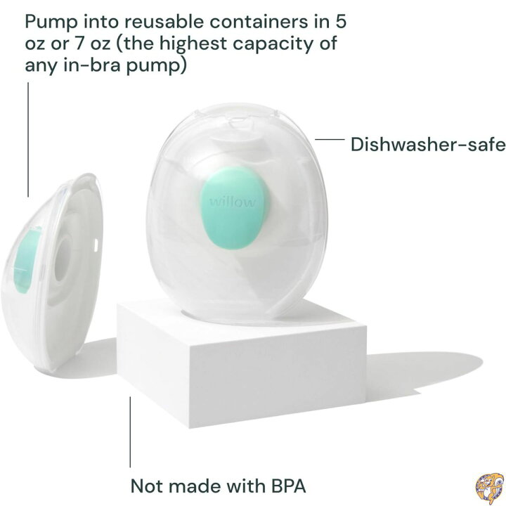 楽天市場】Willow Pump Go ウェアラブル搾乳器 繰り返し使える母乳容器 