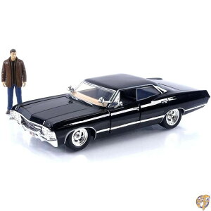 �y�ő�2000�~�N�[�|��!4���`�z�W���_�g�C�Y(jada toys)Supernatural 1:24 1967 Chevy Impala Die-cast Car w/Dean Winchester Figure, Toys for Kids and Adults