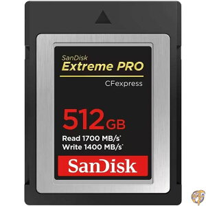 SanDisk Extreme PRO 512GB CFexpress Type-B [J[h ǂݎ1700MB/b 1400MB/b