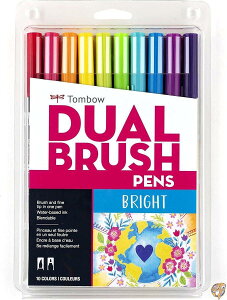 Tombow Dual Brush Pens 10/Pkg-Bright (���s�A���i)