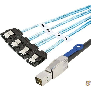 y|Cg3{!1428ԁzSFF-8644 to SataCCableCreation Mini SASP[u 4×Sata 7 PinϊP[u Ot SAS HD 4 ×SATA P[u