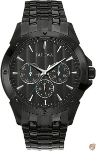 [u[o] Bulova rv Men's Sport Analog Display Japanese Quartz Black Watch 