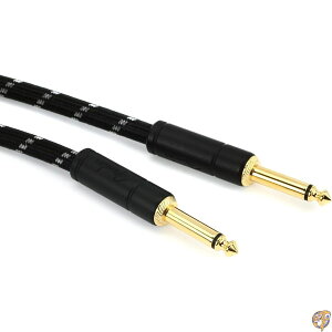 Fender V[hP[u Deluxe Series Instruments Cable, Straight/Straight, 5', Black Tweed 08