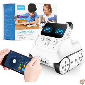 Makeblock Learning & Education Toys, Rechargeable Remote Control Emo Robot for Kids 6+, Codey Rocky Toys with 10+ Electronic Modules Endless Playing Learning, Free Games by Coding