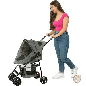 ペットベビーカー 猫 犬用 バギー ジッパー ライナー付き 折りたたみ式 PG8030CGU Pet Gear ペットギア