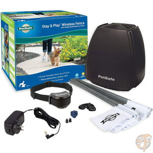 ペットセーフ PetSafe ペット用 ワイヤレス フェンス 防水首輪 電気フェンス 音 静電気 5段階センサー 3/4エーカー(約3000m2)対応 柵