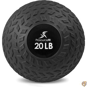 y|Cg3{2028ԁzProsourceFit Slam Medicine Balls 20 lbs Tread Textured Grip Dead Weight for Cross Training, Strength and Conditioning Exercises, Cardio Core Workouts, Black