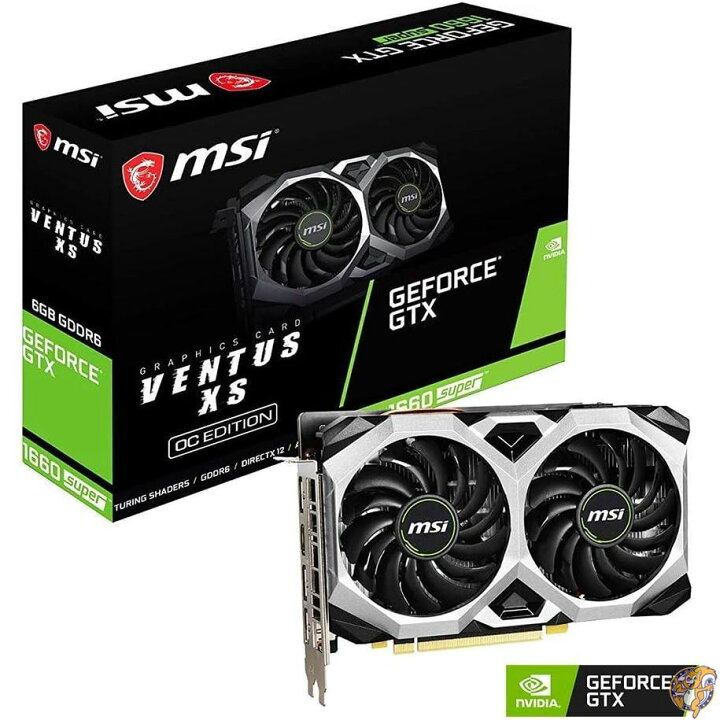 楽天市場】MSI GeForce GTX 1660 SUPER VENTUS XS OC グラフィックス 