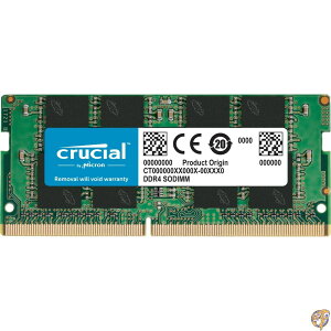 Crucial m[gPCp݃ 32GB(32GBx1) DDR4 2666MT/s(PC4-21300) CL19 SODIMM 260pin CT32G4SFD8266