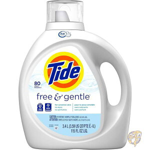 【1000円/555円クーポン配信中】タイド Tide フリー & ジェントル 洗濯洗剤 液体石鹸 80 回分 3260g アメリカ洗剤 日本未発売 輸入