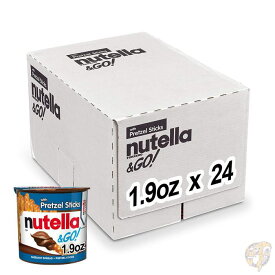 【5日最大1500円クーポン】Nutella ヌッテラ&ゴー ヘーゼルナッツ ココア スプレッド プレッツェル スティック24パック