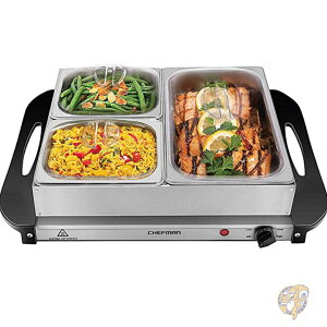 �y�ő�1500�~�N�[�|��10������zChefman �r���b�t�F�T�[�o�[ �L�b�`���p�i �r���b�t�F�E�H�[�}�[ �T�[�o�[ Electric Buffet Server + Warming Tray�@�z�b�g�v���[�g