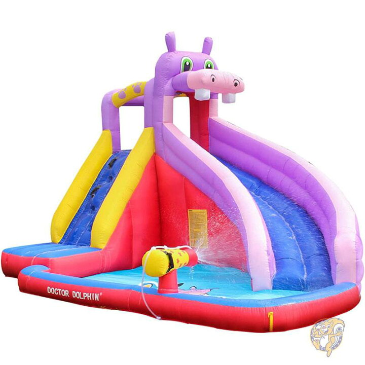 楽天市場】大型ビニールプール 滑り台付き Doctor Dolphin 子供遊具 