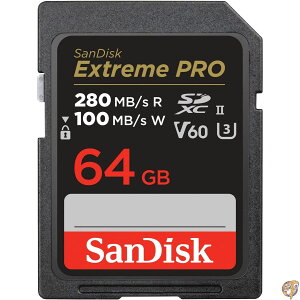 SanDisk (TfBXN) 64GB Extreme PRO SDXC J[h ő280MB/b UHS-II Class10 U3 V60