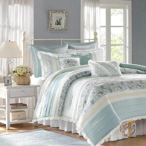 y|Cg3{4&5zMadison Park MP12-2796 Dawn 9 Piece Cotton Percale Duvet Cover Set }fB\p[N xbgJo[ ZbgAJAƋ@AJAG 