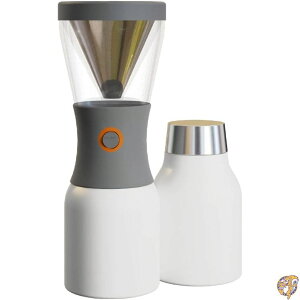 y|Cg2{_tf[z(White) - Asobu Coldbrew Portable Cold Brew Coffee Maker With a Vacuum Insulated 1180ml Stainless Steel 18/8 Carafe Bpa Free