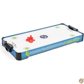 【4日20時1000円クーポン20名様】Sport Squad HX40 40インチ テーブルトップ エアホッケーテーブル 子供と大人用 - 電動モーターファン プッシャー2個とエアホッケーパック2個付き 床、卓上、寮の部屋で遊ぶのに最適