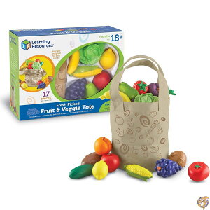 【1000円/555円クーポン配信中】ラーニング リソーシズ(Learning Resources) ままごとセット 果物野菜入り トートバッグ LER9722