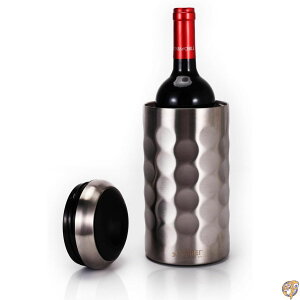 ワインチラー - プレミアムワインボトルチラー 二重壁 真空断熱ワインクーラー ほとんどの750mlシャンパンとワインボトルに対応 最大6時間の低温保持 アイスレスワインチラー