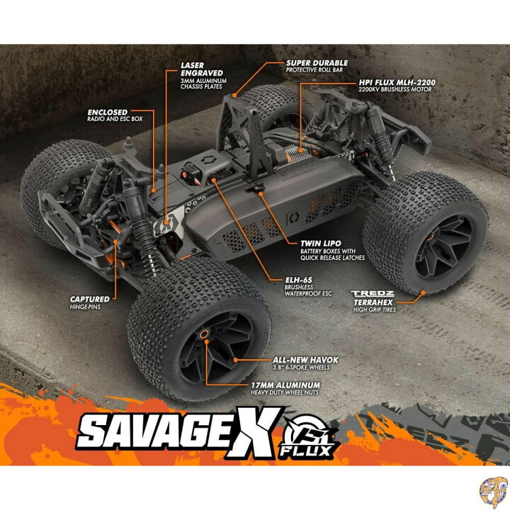 楽天市場】HPI Racing 160101 Savage X Flux V2 : パームスアメリカ