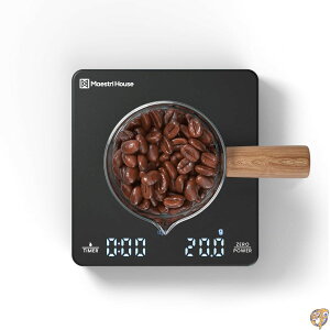 Mini Coffee Scale with Timer, Maestri House Espresso Scale, 2kg/0.1g Accurate Rechargeable for and Pour-Over Coffee, Portable Digital Kitchen Automatic Timing