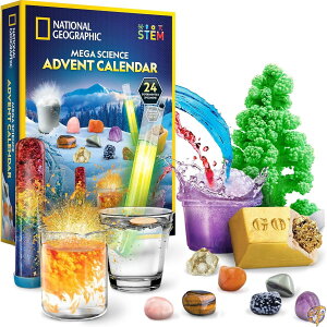 NATIONAL GEOGRAPHIC Science Kit & Rock Collection AhxgJ_[ 2024 - W{AhxgJ_[ 24Ԃ̉Ȋw ΂Ȃ qp STEMvWFNg 8~12΂̂ql