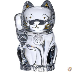 バカラ Baccarat フィギュア オーナメント 招き猫 クリア 2607786 【並行輸入品】