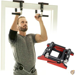 Jayflex CrossGrips - ドアフレーム プルアップバーハンドル ポータブル懸垂バー ネジ不要 ドアウェイプルアップバー 自宅や旅行に 調節可能なマルチジムドアバーグリップ 耐荷重250ポンド